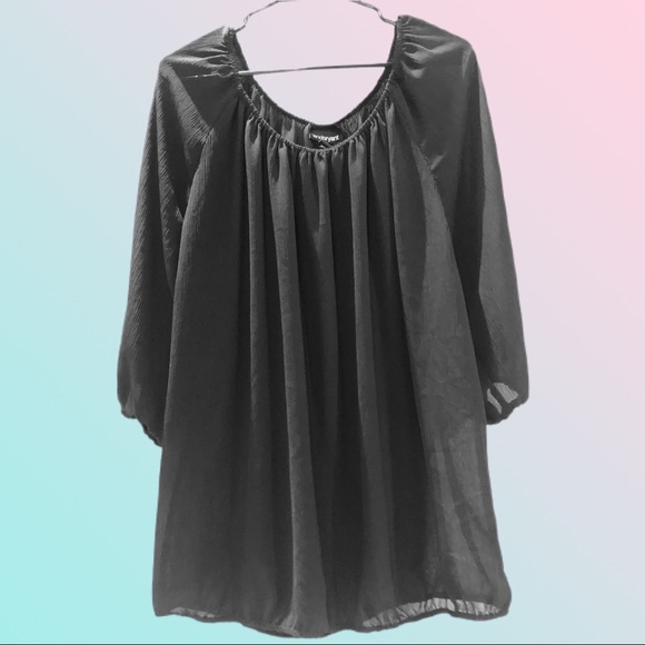 Lane Bryant Tops - Lane Bryant Sheer Peasant Top